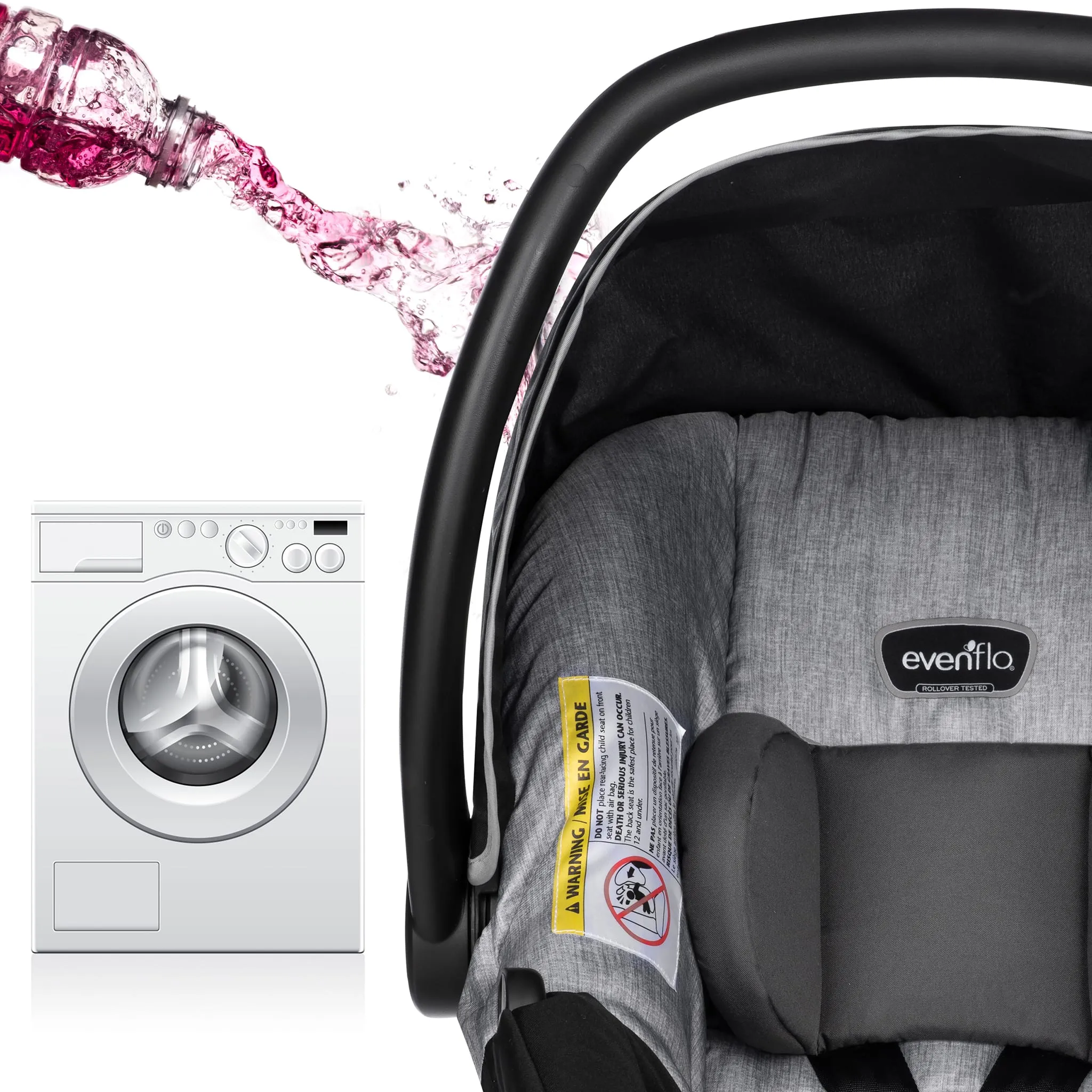 Evenflo Siège d'Auto pour nouveau-né Essential LiteMax - Graphite Gris