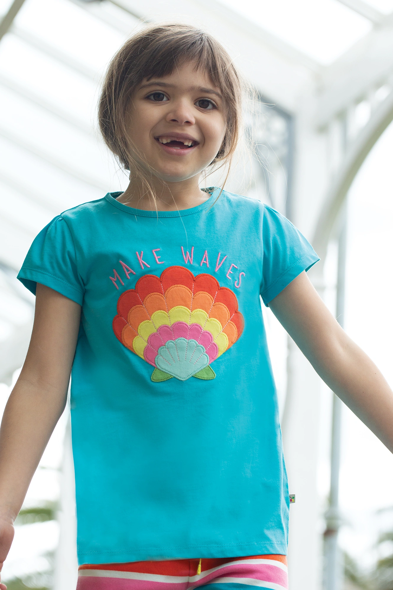 T-Shirt SHELL in hellblau