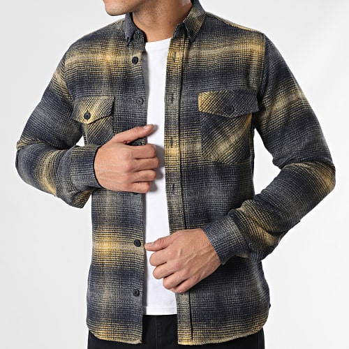 Surchemise Carreaux Y-2042 Jaune Bleu Marine