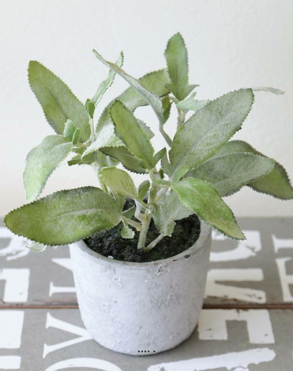 Herbe aromatique artificielle sauge h 17 cm, d 16cm