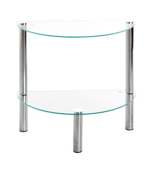 Beistelltisch 45 x 22 x 47 cm Glas Chrom