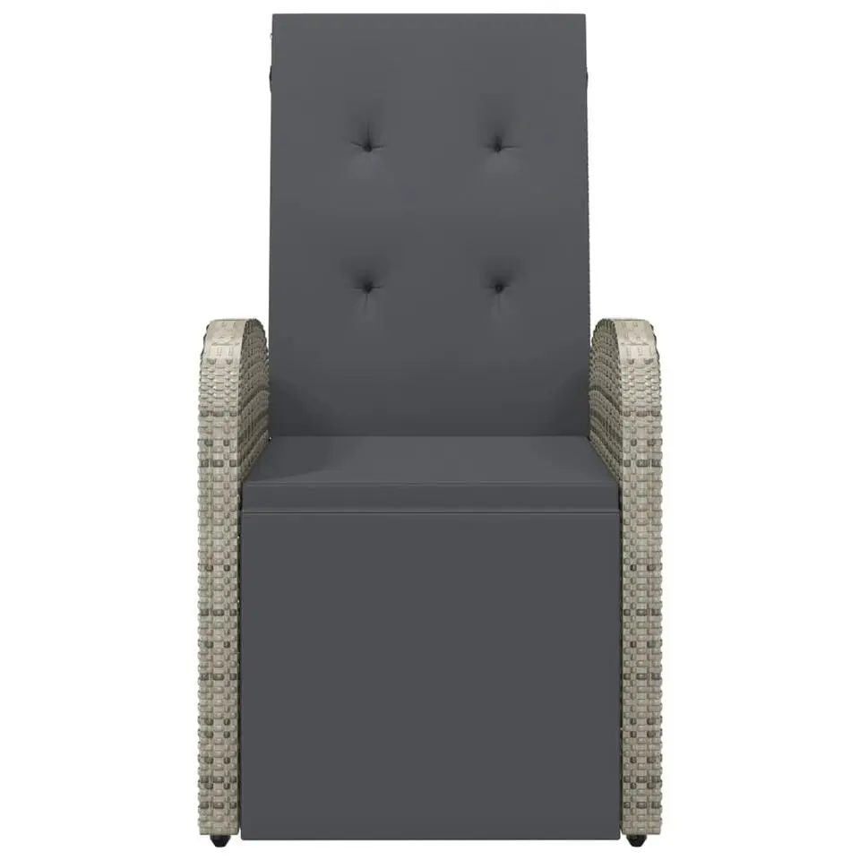 vidaXL - Zitstoel - Grijs - Poly rattan