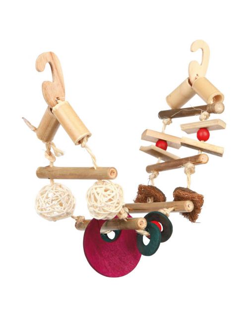 Trixie Hangbrug - Vogelspeelgoed - 45 cm Multi-Color
