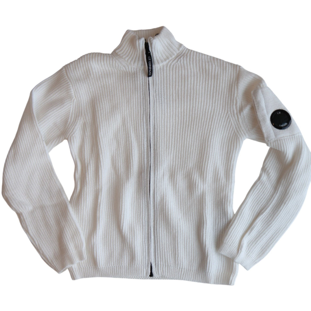 Køb C.P. Company Gauze White Tricot Med Zip