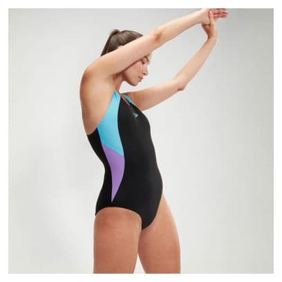 Maillot de Bain Eco Colourblock Splice Muscleb Noir / Bleu