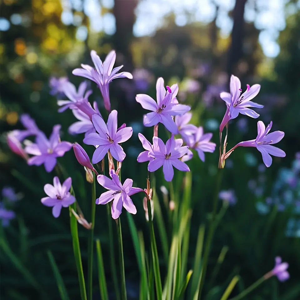 Kaapse knoflook - Set van 3 - Tulbaghia violacea - Hoogte 15-25cm - ⌀9cm