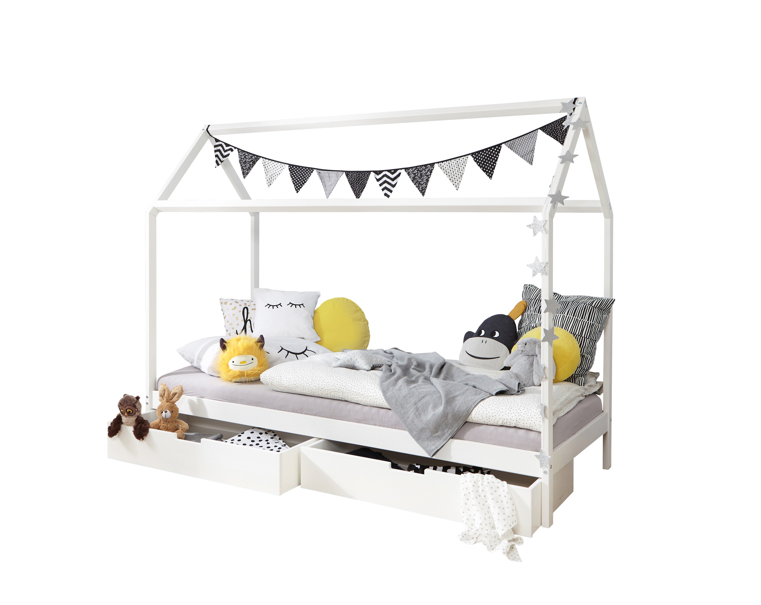 TiCAA Kinderbett Hausbett 