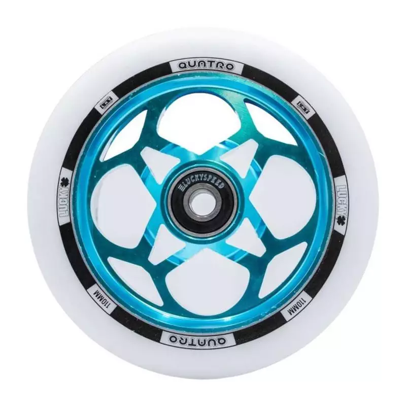 Roue trottinette LUCKY Quatro Bleu-vert 110mm