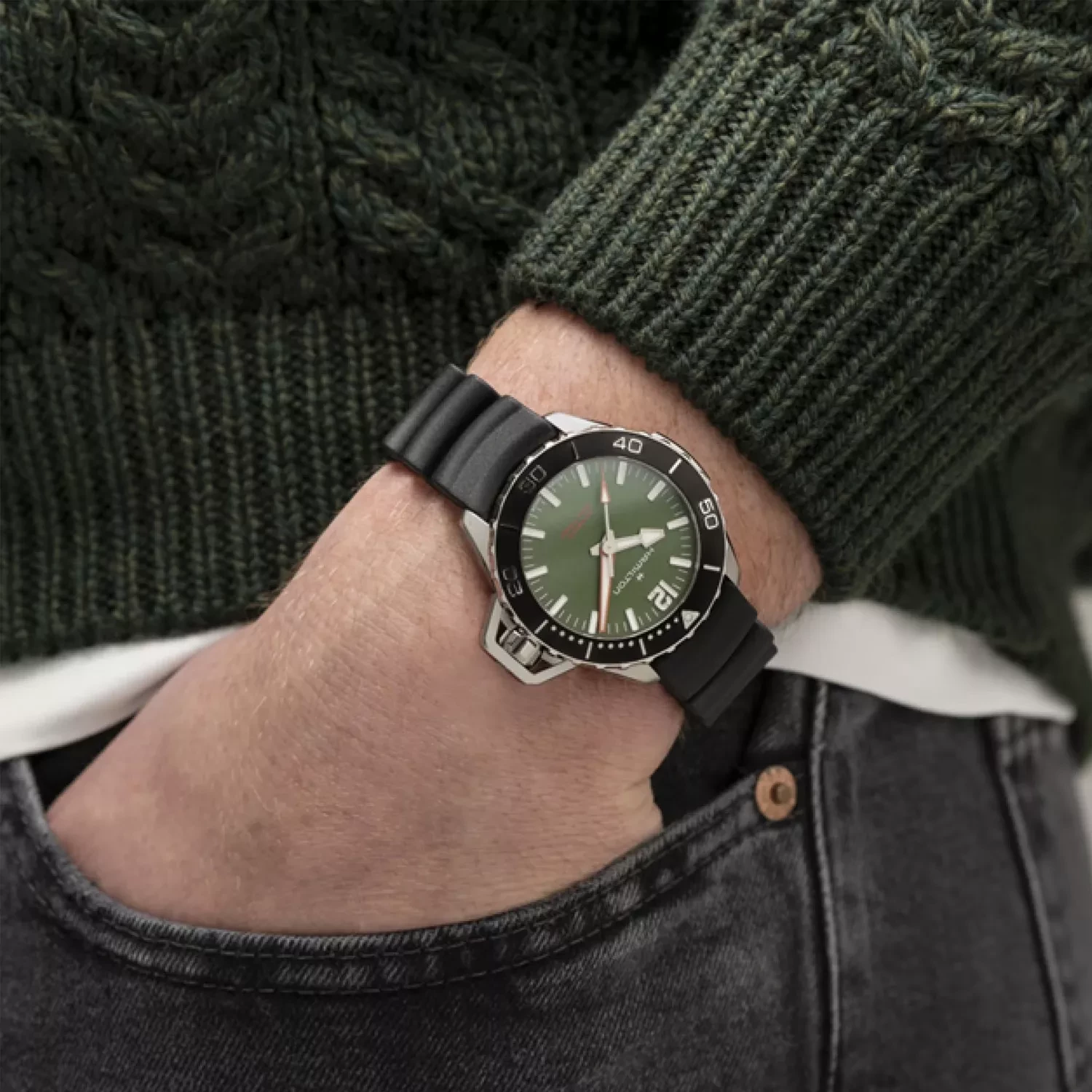 Hamilton Khaki Navy Frogman Auto H77455360
