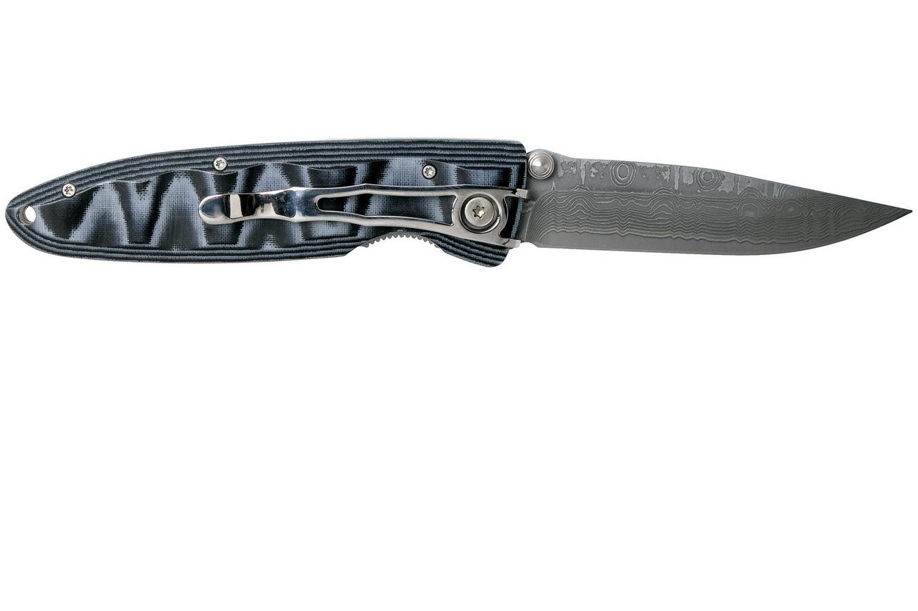 Mcusta MC-0010D Classic Wave, blue micarta, herenmes