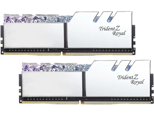 G.Skill Trident Z Royal Series - DDR4 - sæt - 32 GB: 2 x 16 GB - DIMM 288-PIN - 3200 MHz / PC4-25600 - CL16 - 1.35 V - ikke bufferet - ikke-ECC - sølv