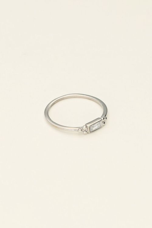 Universe minimalistische ring met steen