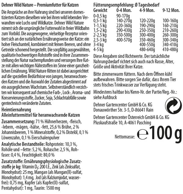 Dehner Wild Nature Nassfutter für Katzen