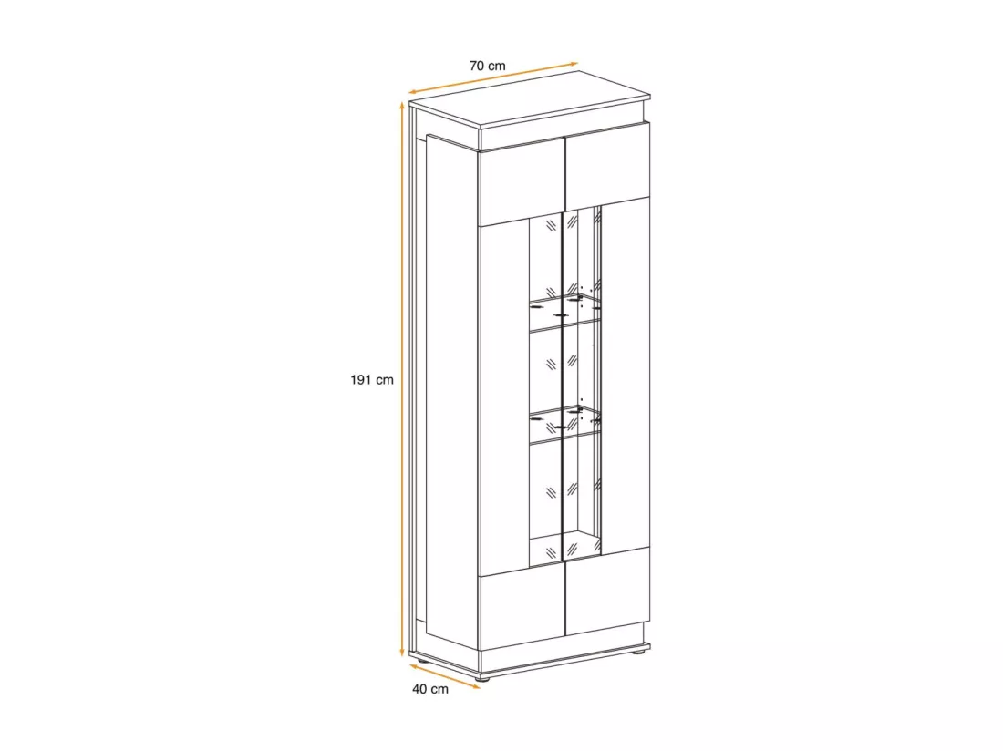 Vitrine à Led 4 Niveaux 