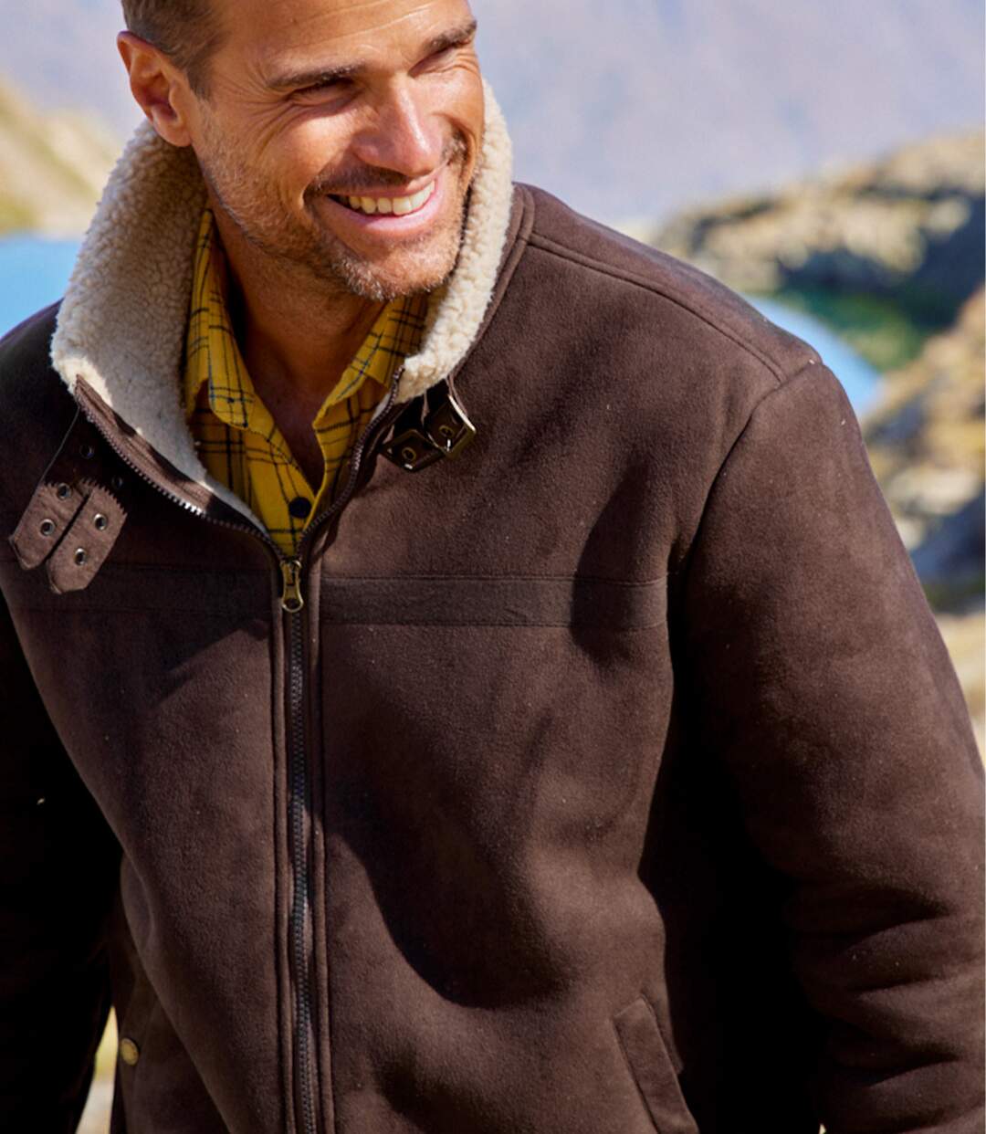 Blouson Aviateur Suédine Doublé Sherpa