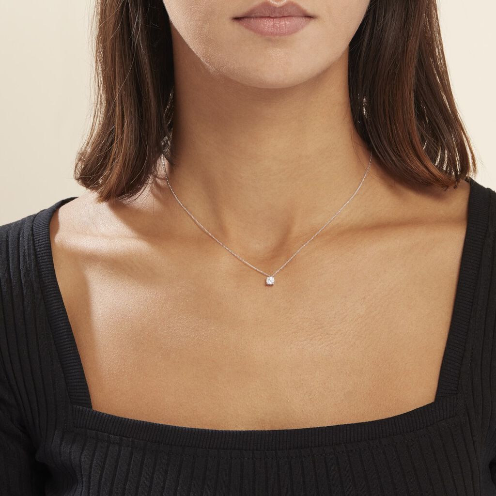 Collier Elfa Or Blanc Diamant