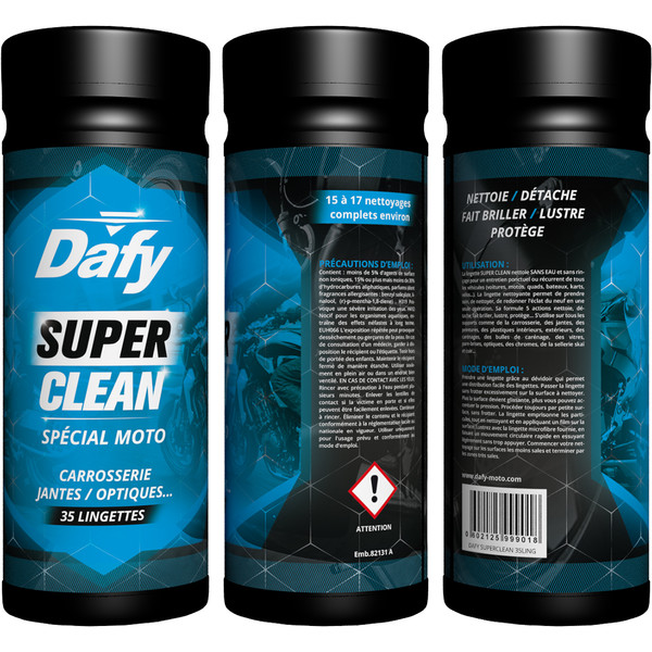 Dafy Moto - Lingettes nettoyantes Super Clean