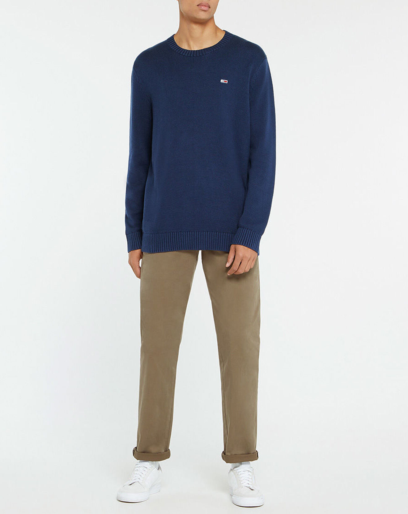 Tommy Jeans Pull Essential Mini Flag bleu marine