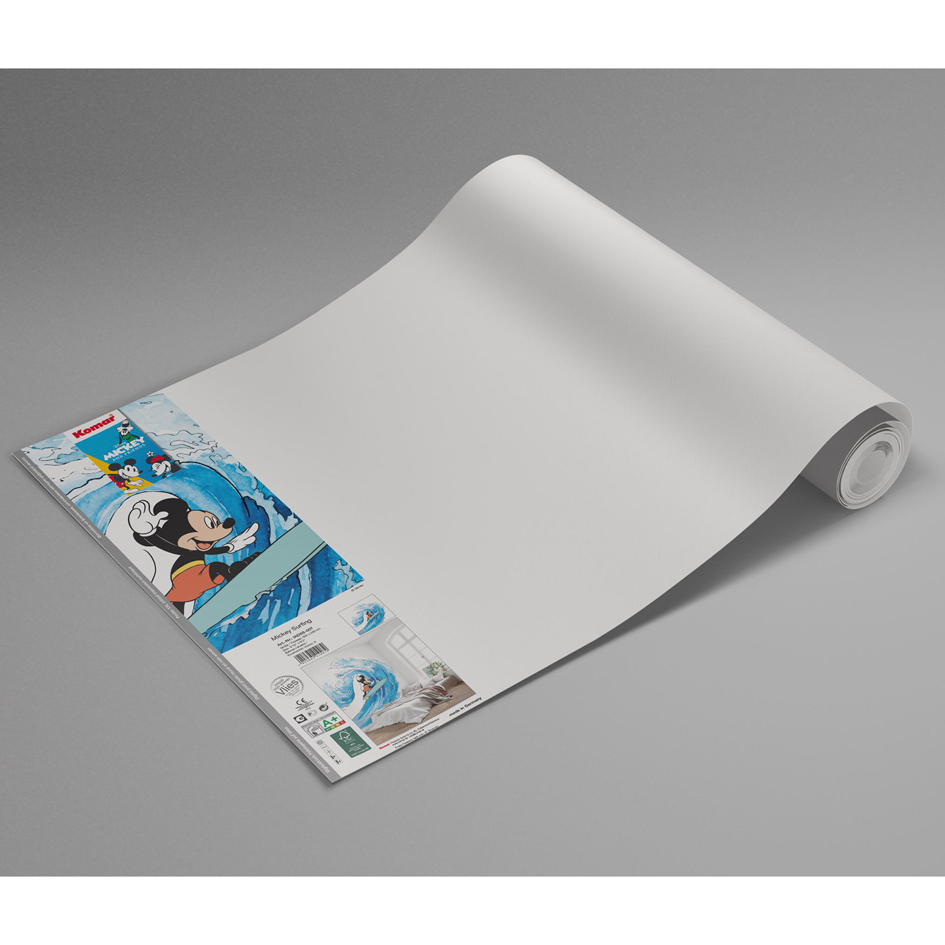 Vlies-Fototapete MICKEY SURFING - bunt - 300x280 cm