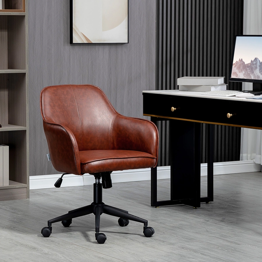 Vinsetto Bürostuhl mit Rollen braun