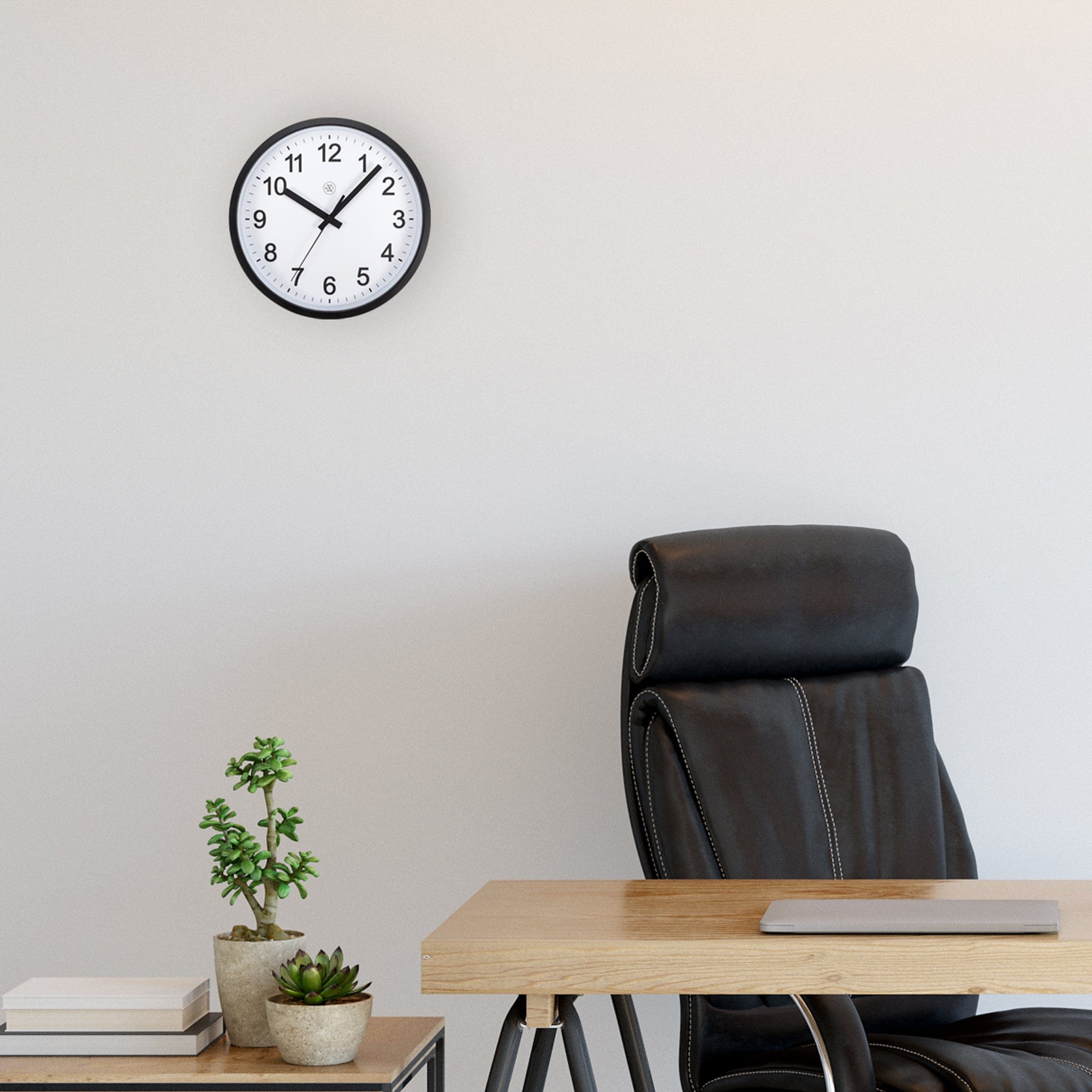 NeXtime - Wandklok 25.5cm-Stil-Zwart|Wit-Plastic-nXt 