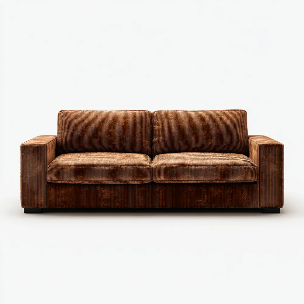 2-Sitzer-Sofa Kord Polsterung 180x85x75 cm – Braun – Modernes Design