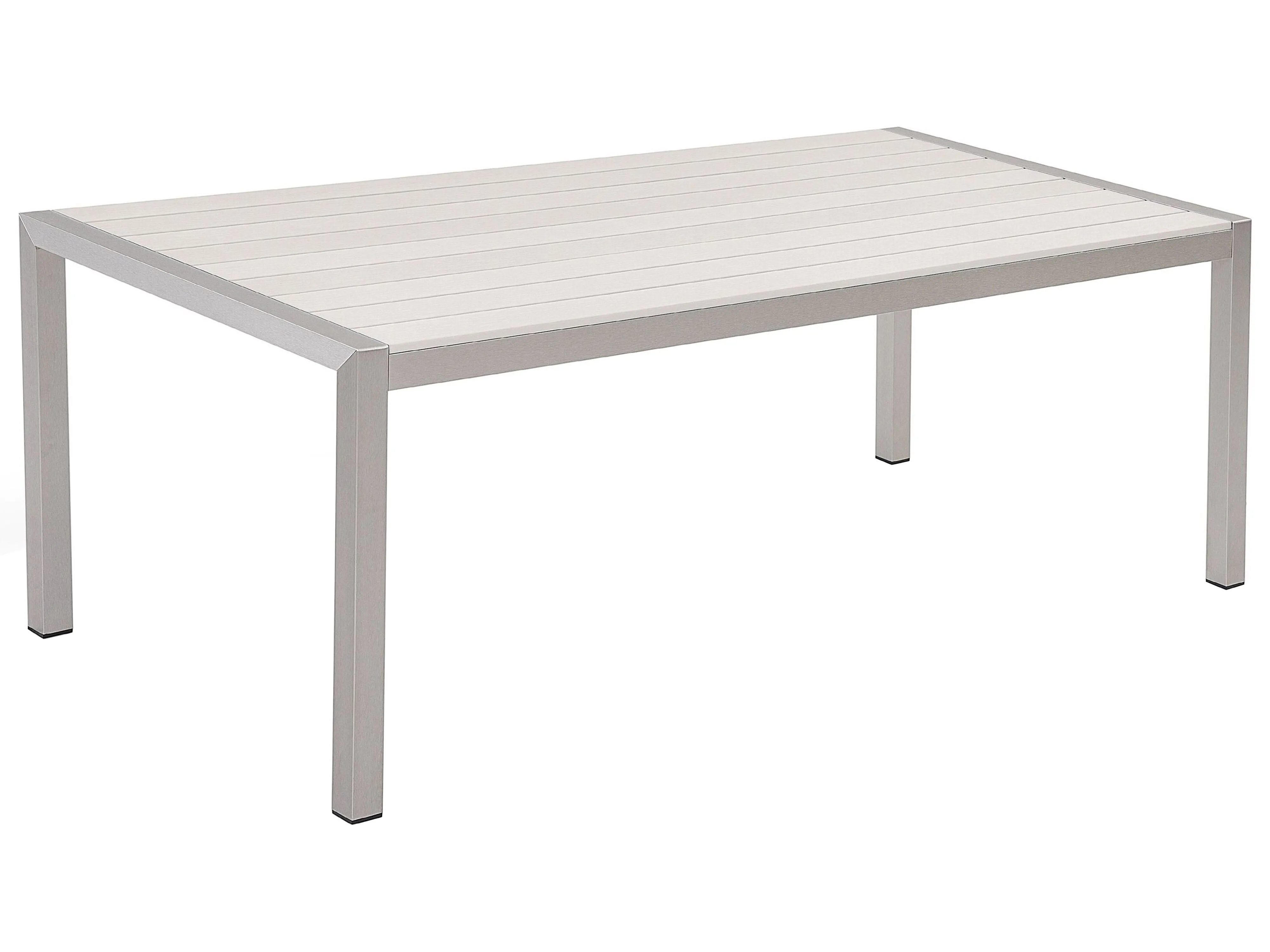 Tuin eettafel VERNIO 180 cm 90 cm Metaal Wit