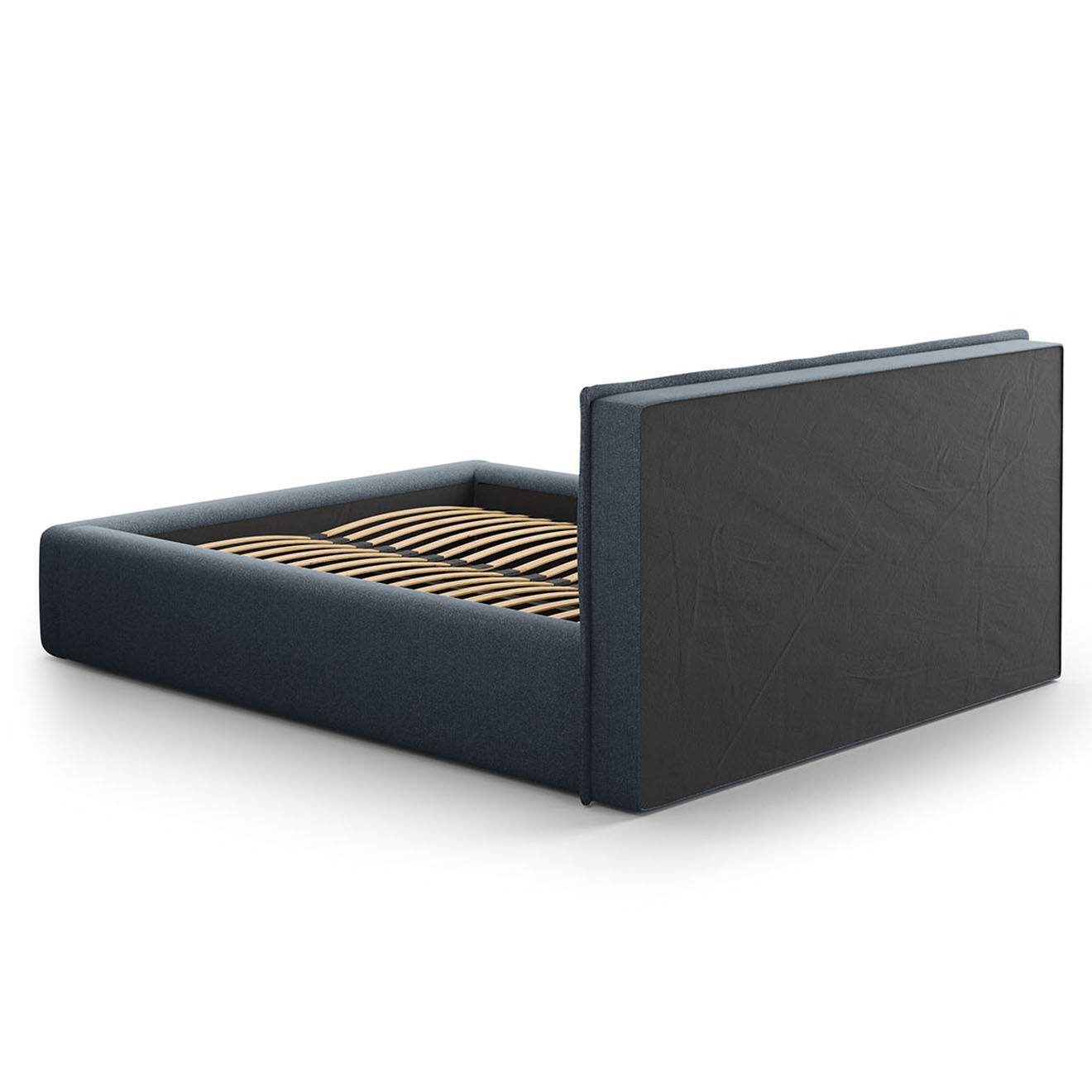Maison Héritage Lit avec coffre de rangement Tena bleu foncé - 230x185x100 cm