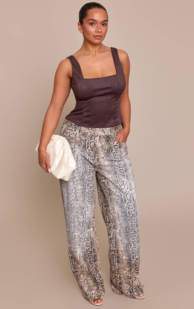 Snake Print Jean Large En Denim Shape