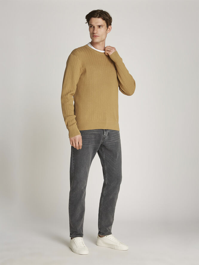 Tommy Hilfiger HERRINGBONE STRUCTURE C NK Safari canvas