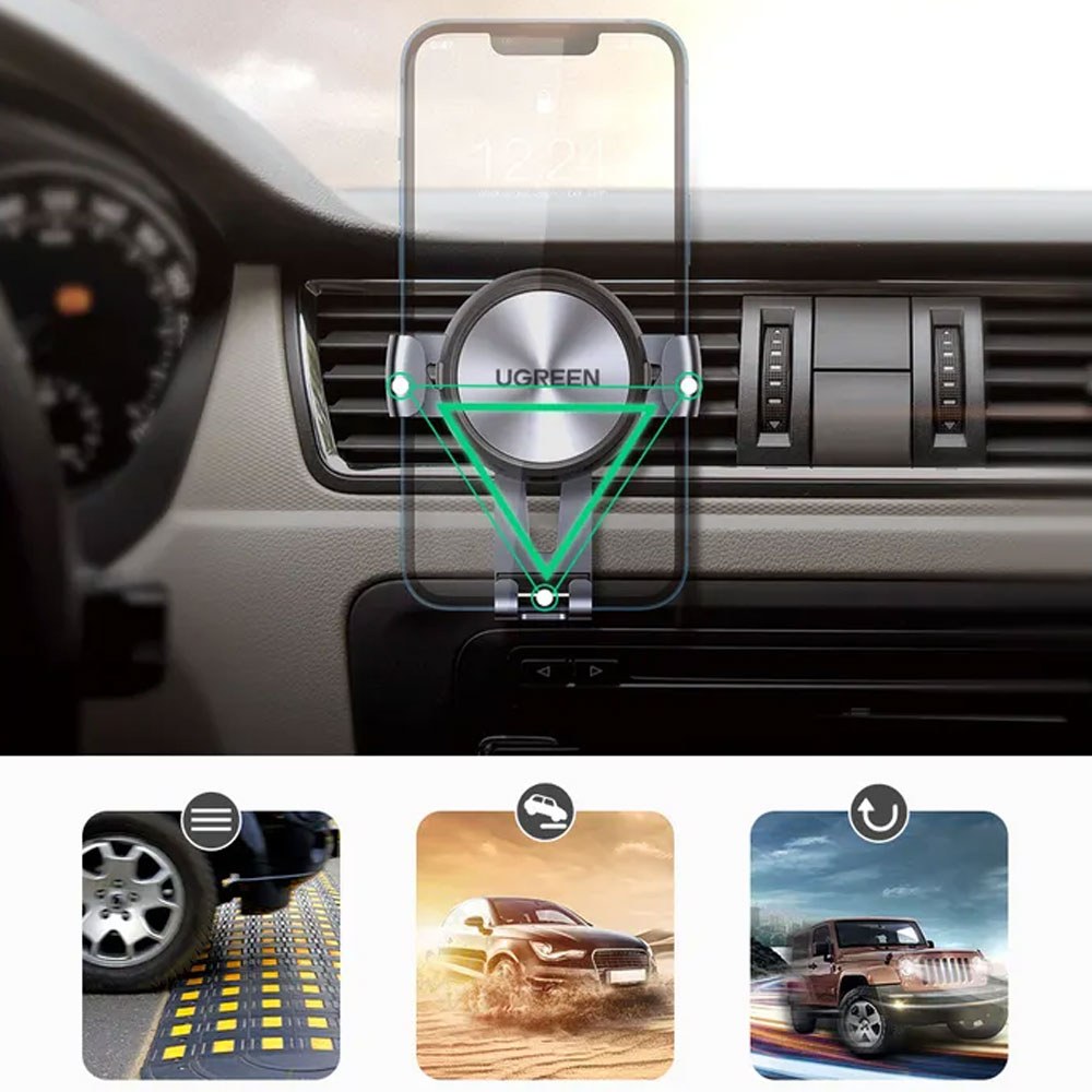 Gravity Air Vent Verstellbare Auto KFZ Smartphone Halterung für Air Frame Lüftungsgitter (4.7-6