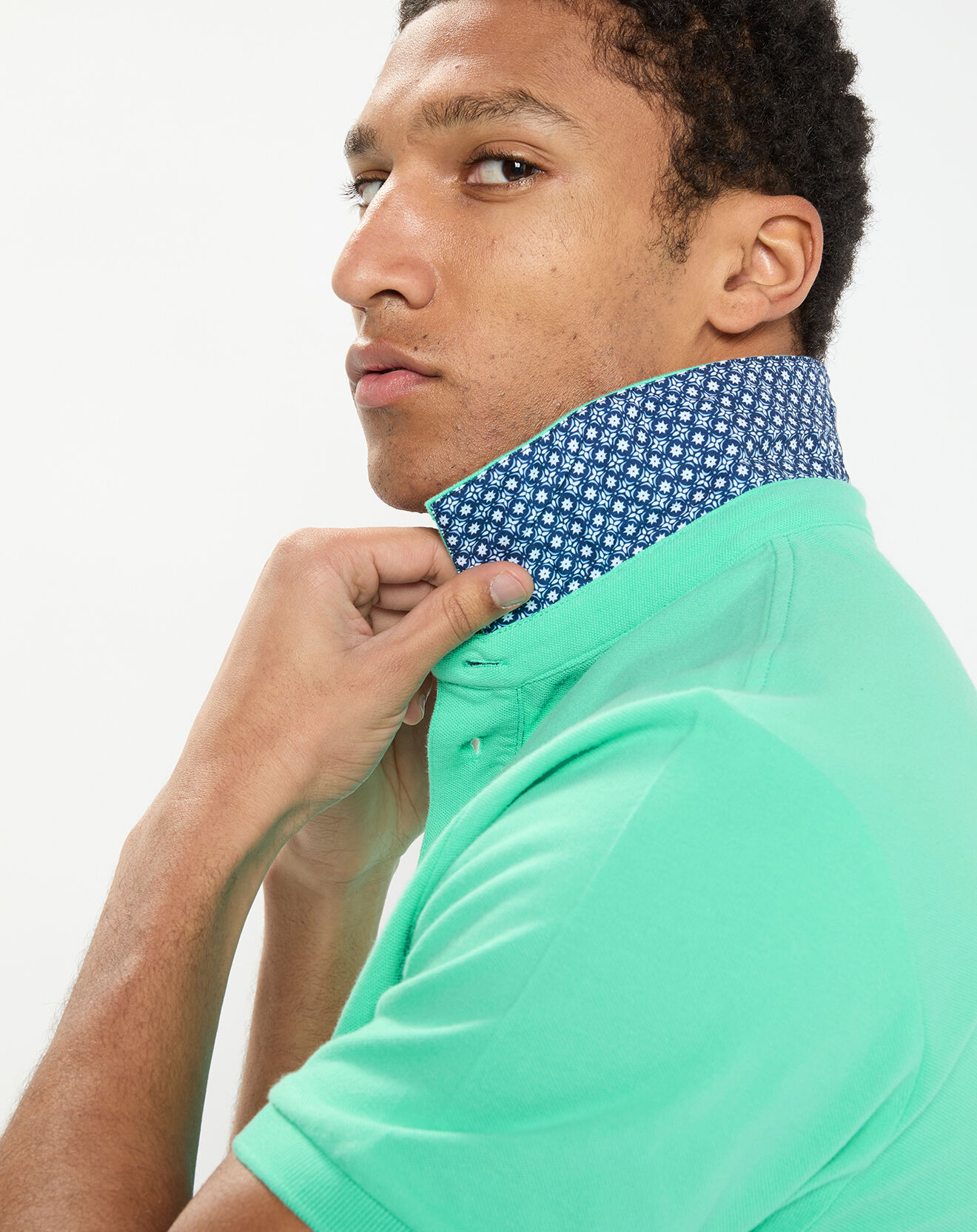 Hackett London Polo Regular Fit uni piqué vert clair