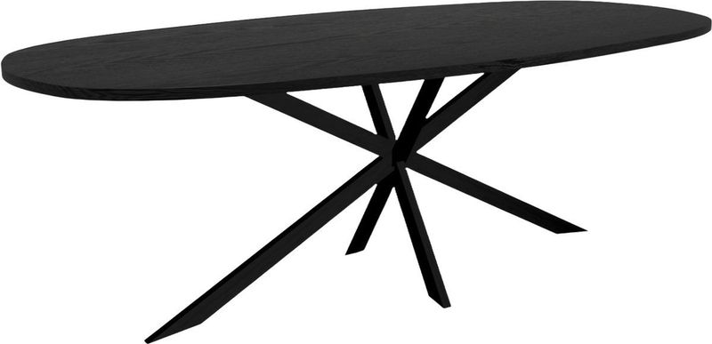 Eettafel Deens ovaal 240cm zwart Hero ovale eettafel