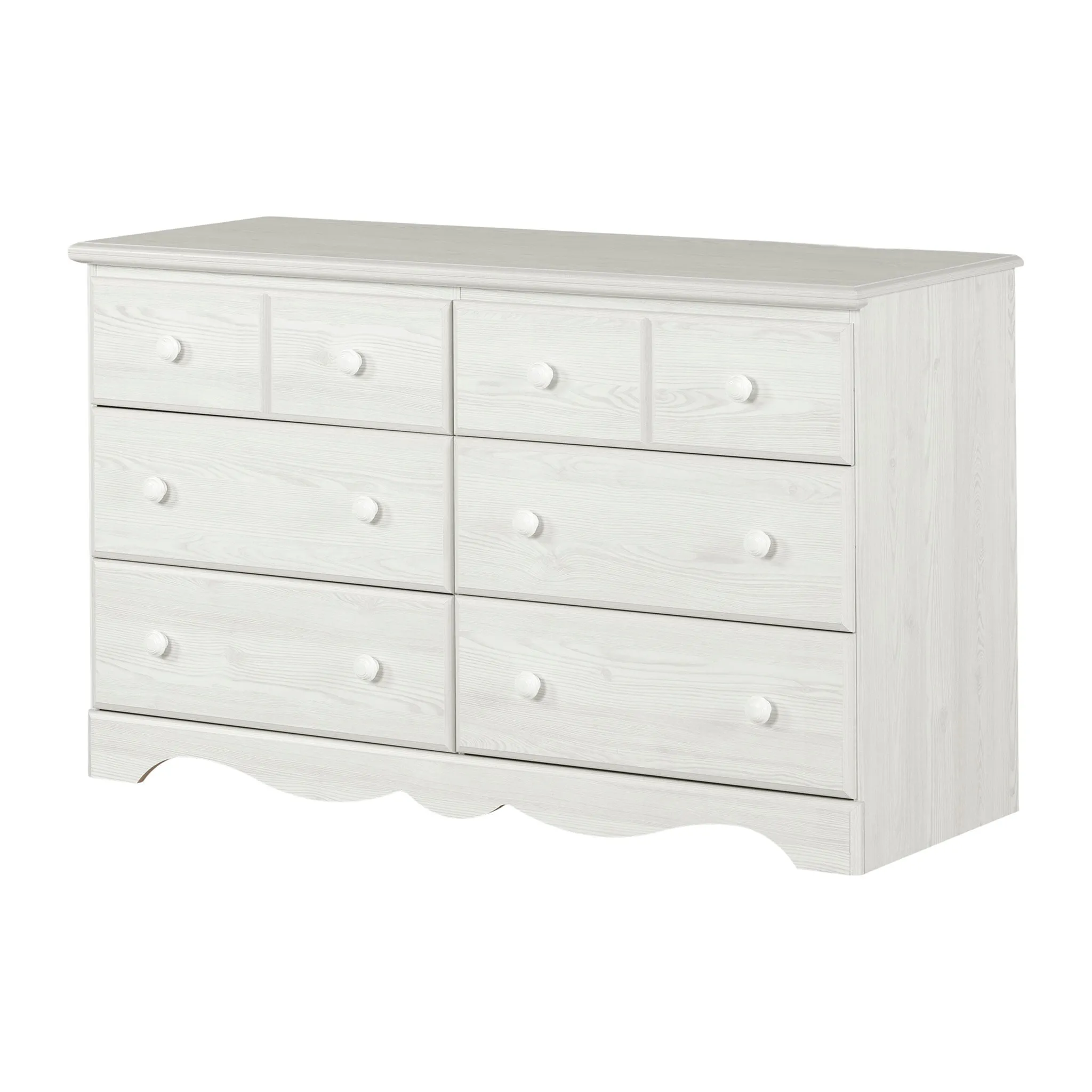 South Shore Bureau 6 tiroirs - Summer Breeze Pin blanc