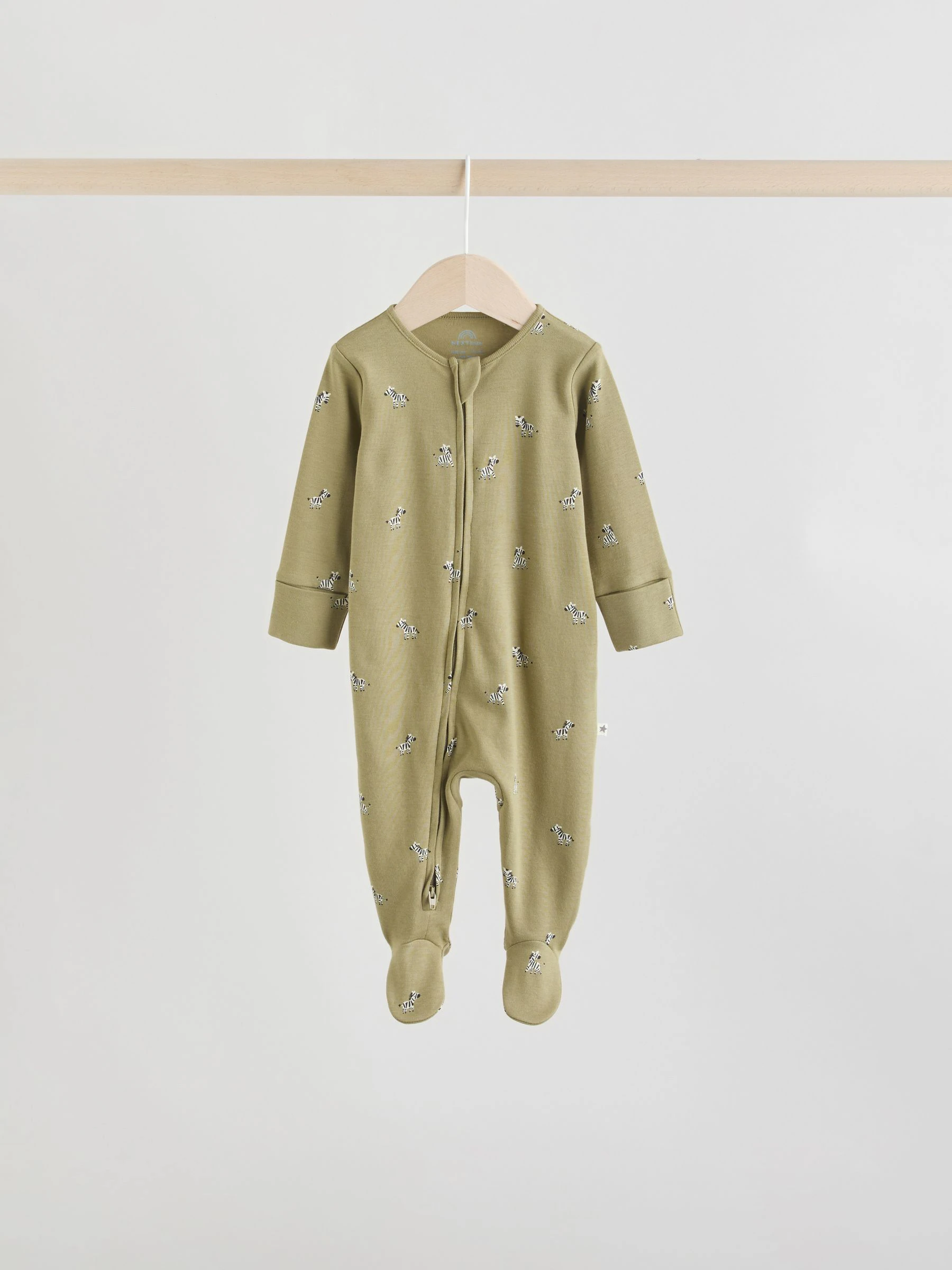 Mineraalblauw - 100% katoenen babyslaapzakjes met tweewegrits verpakking van 5 (0mnd -2jr)