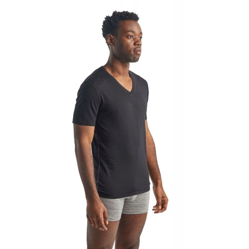Anatomica Short Sleeve col V en Mérinos - T-shirt en laine mérinos homme