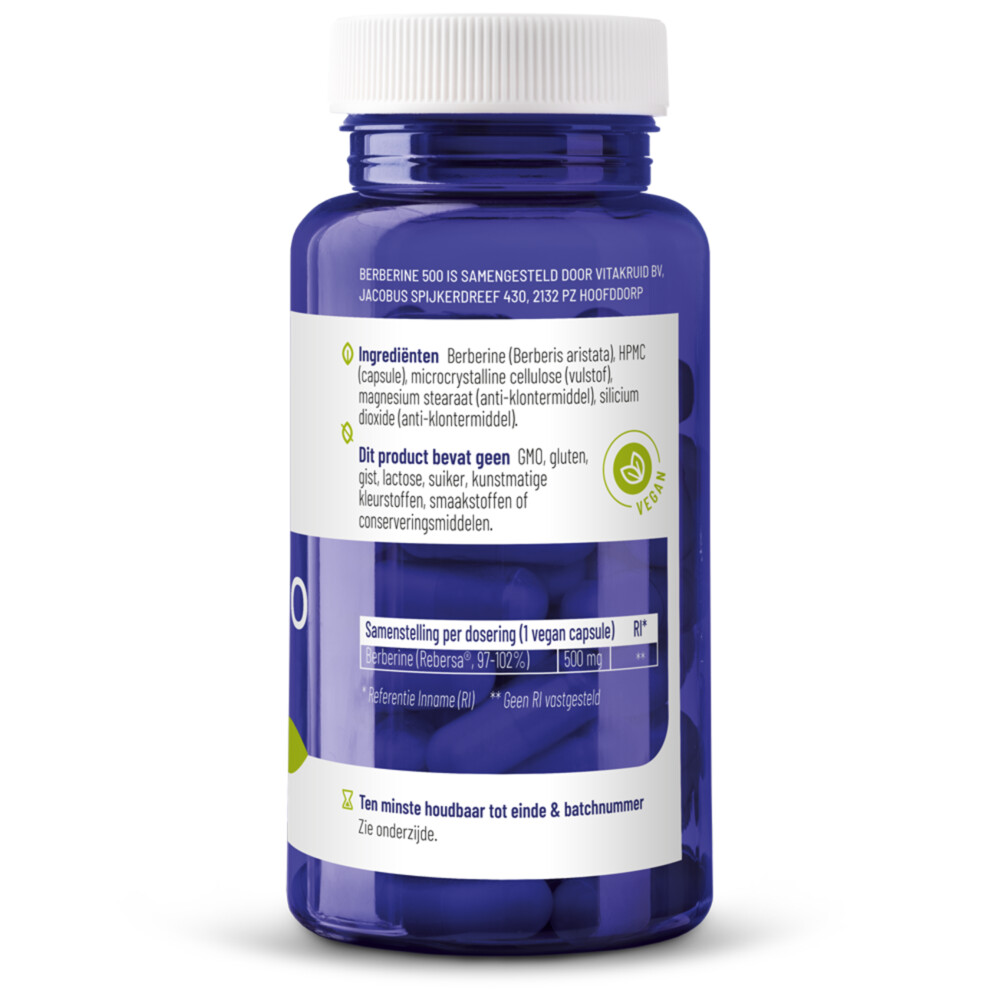 2x Vitakruid Berberine 500 Rebersa60 vegacapsules