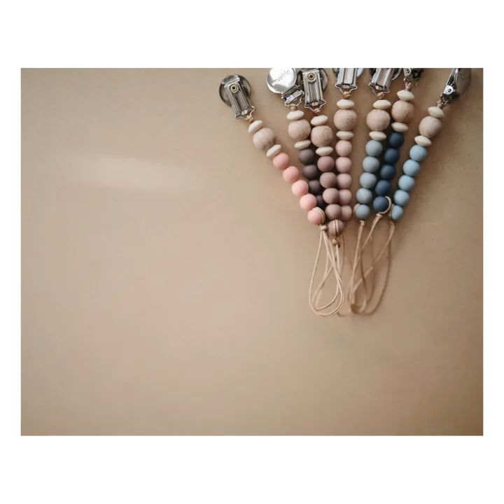 Mushie Attache-tétine Eva | Vieux Rose