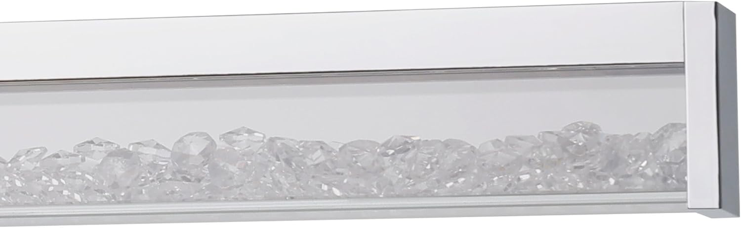 EGLO LED Kristall Pendellampe Cardito 1, 1 flammige Pendelleuchte, Hängeleuchte aus Metall in Chrom, Glas Kristalle klar, touch dimmbar, Weißtöne einstellbar