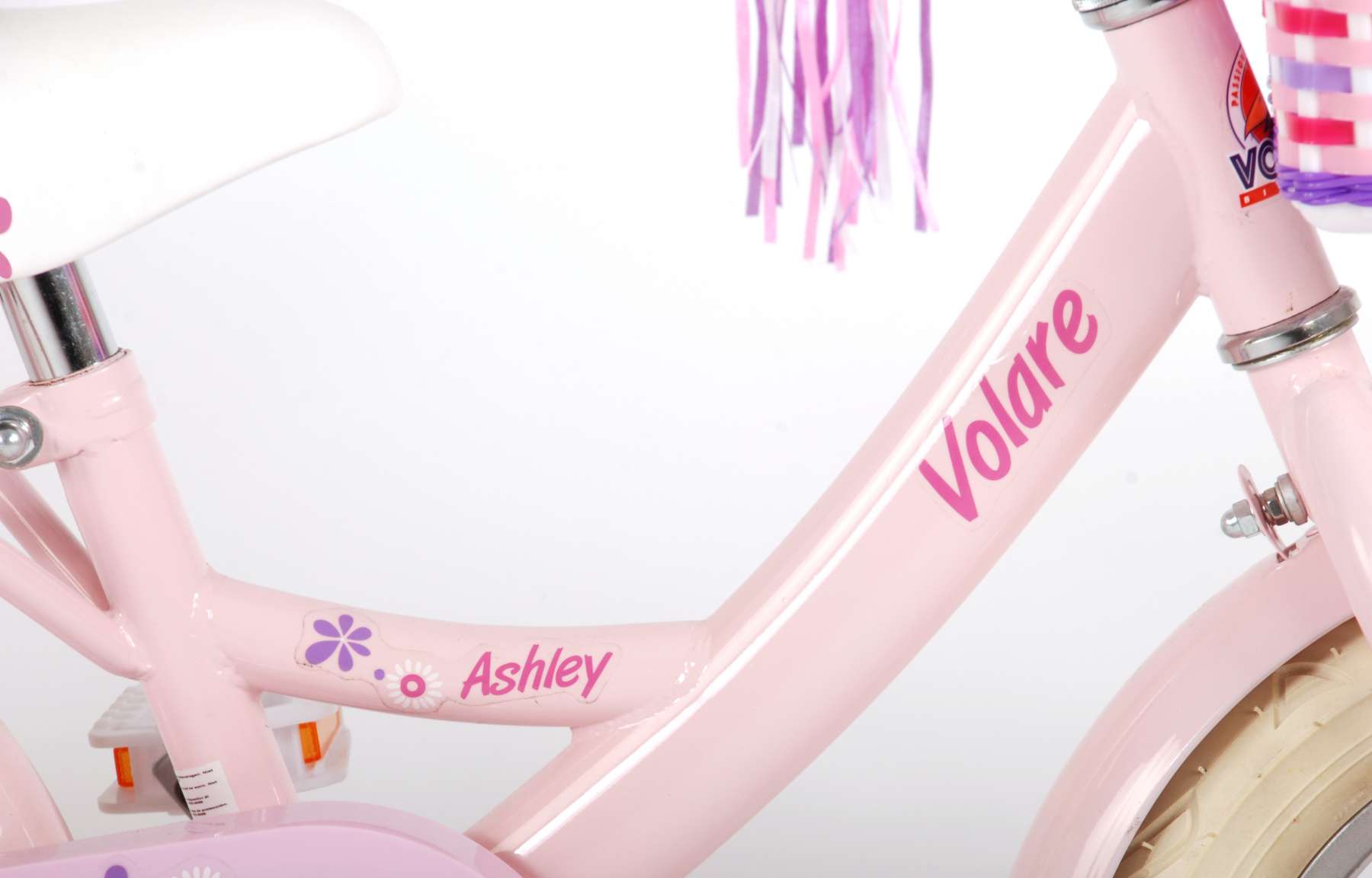 TPFSports Ashley Kinderfahrrad - Mädchen - 12 Zoll - Rücktritt + Handbremse - Weiß