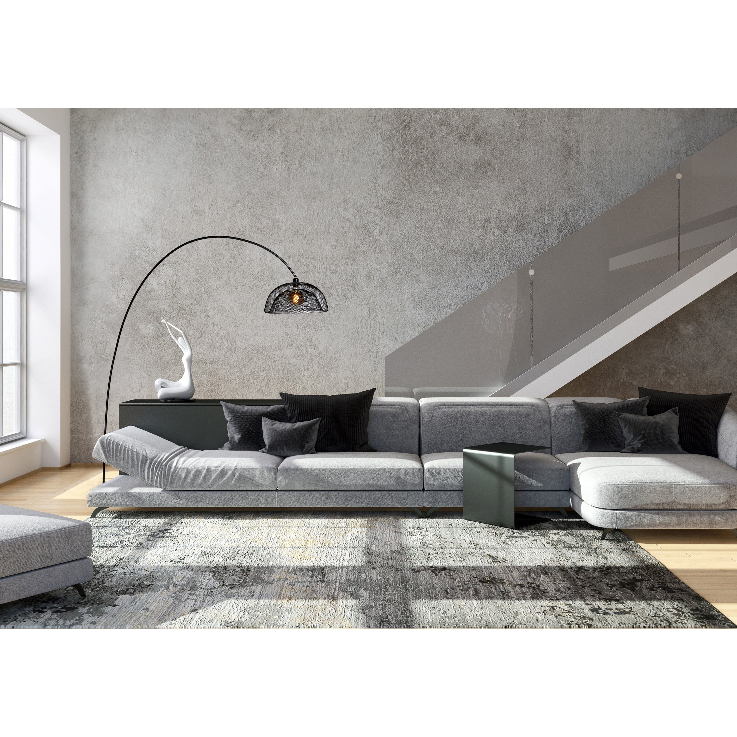 LucideÂ MESHÂ VloerlampÂ -Â Zwart
