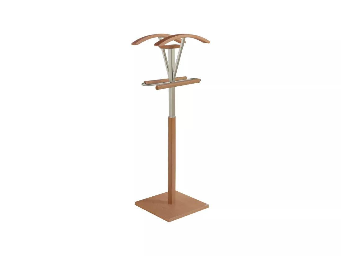 Valet de nuit - H110cm x L47cm x P34cm - hêtre massif cerisier - Couple