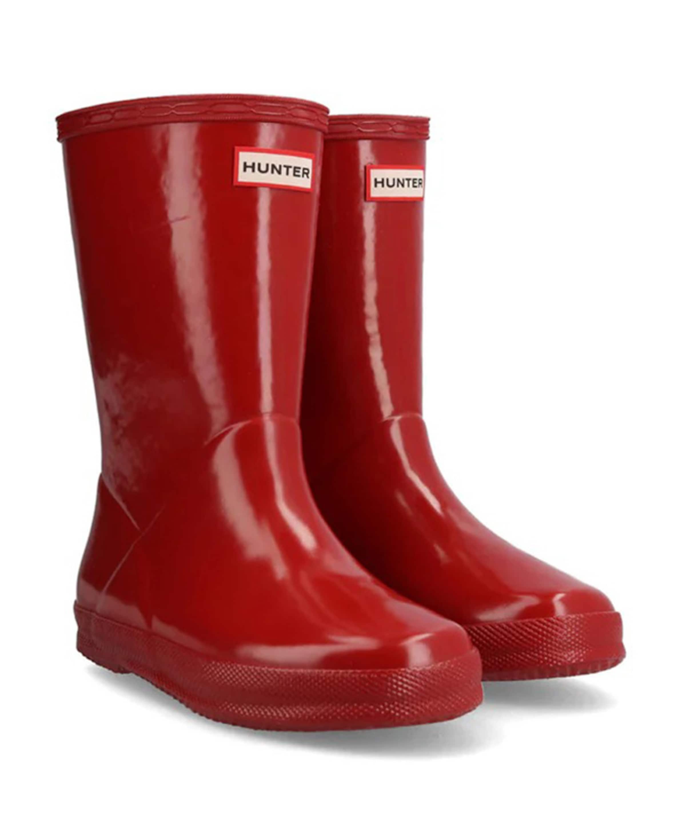 Hunter FIRST GLOSS BOOT regenlaarzen rood