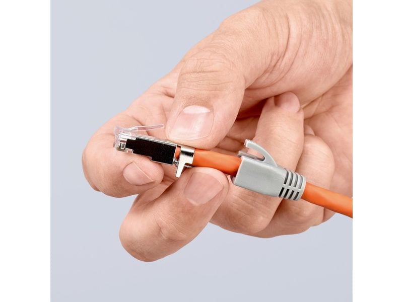Knipex Crimpzange für RJ45-Westernstecker 190 mm Crimpzange für Kabelschnitt