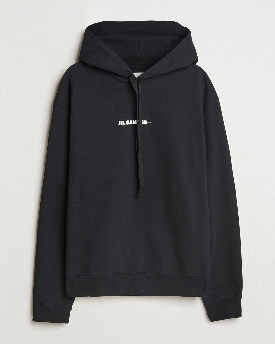 Jil Sander Terry Logo Hoodie Black