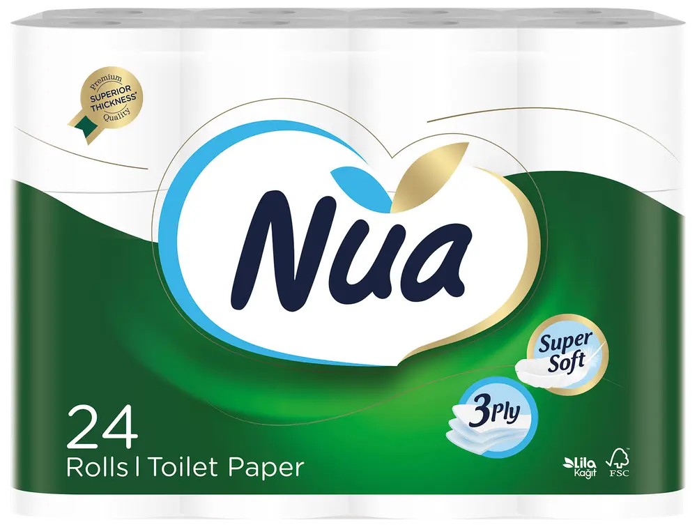 NUA Toiletpapir 3-lags - 24 ruller