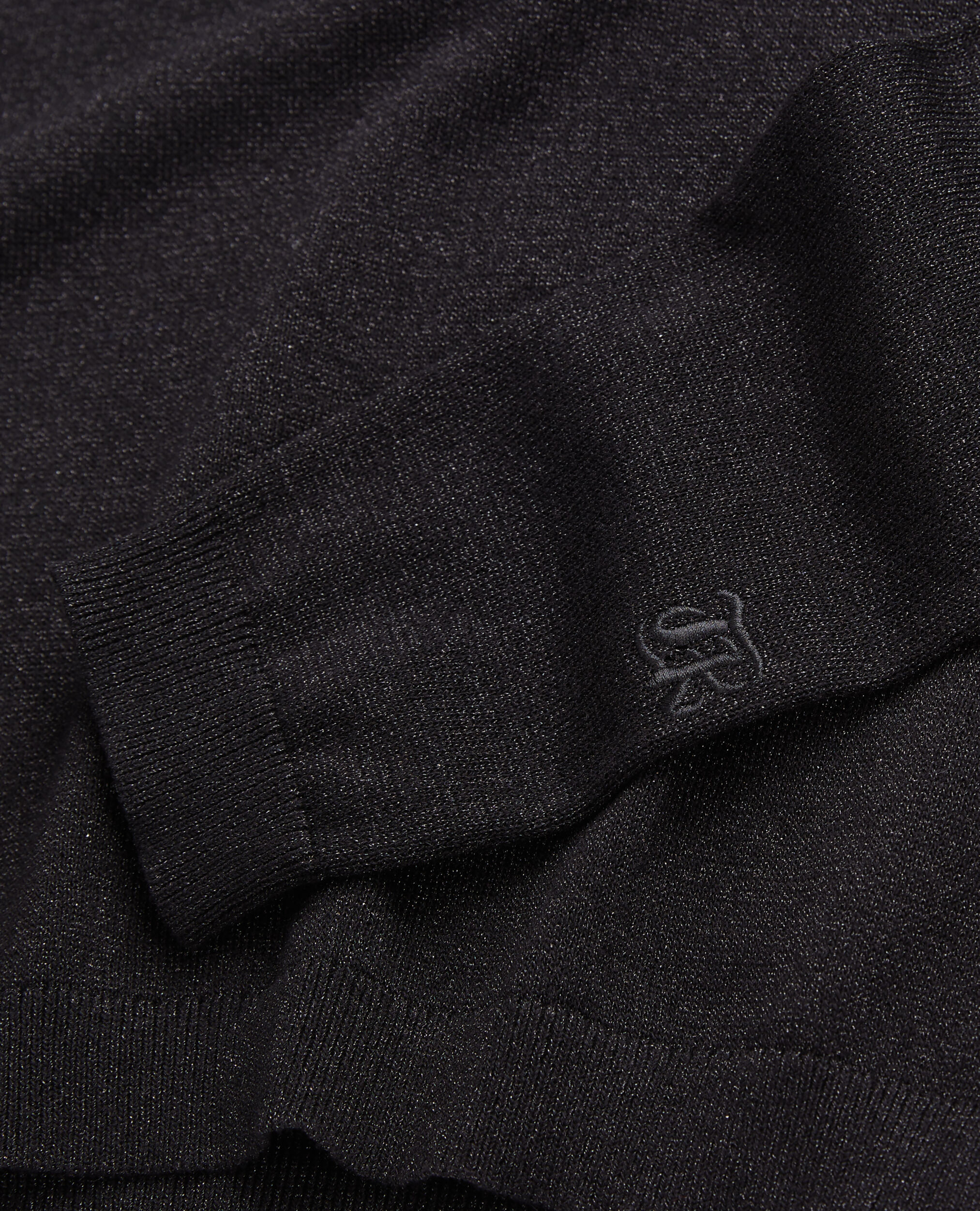 Black glitter effect sweater
