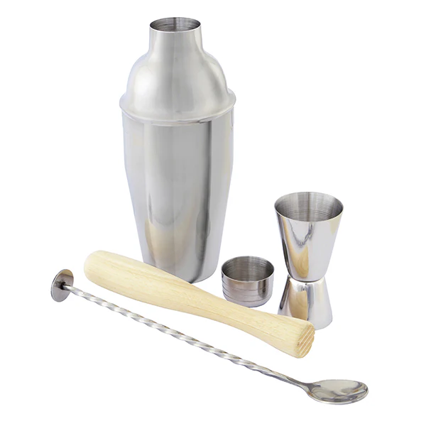 Set pour cocktails : pilon, shaker, mesureur et cuillère Point Virgule