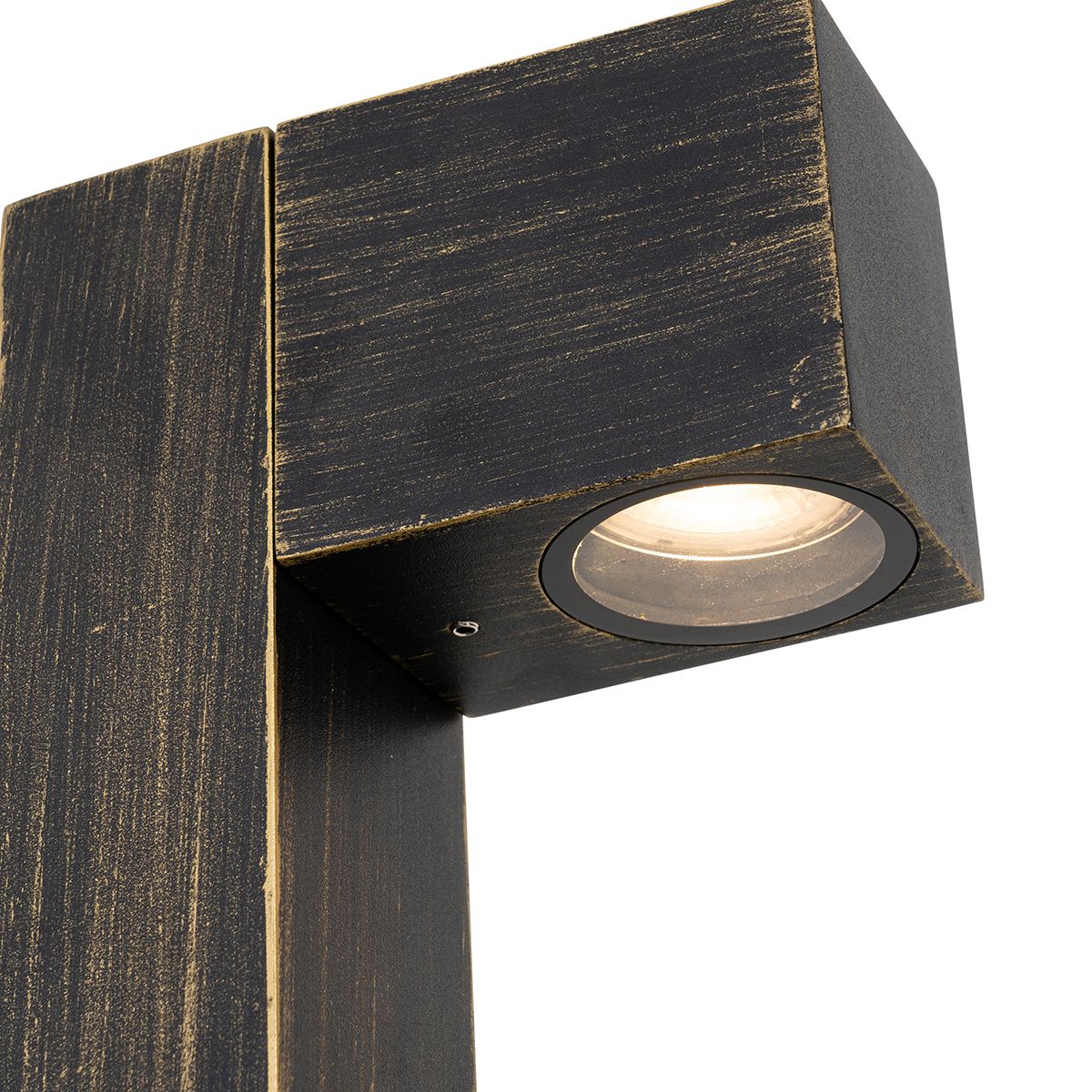Industriële staande buitenlamp antiek goud 80 cm IP44 - Baleno
