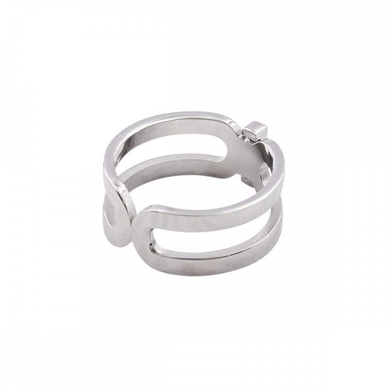 Bague Femme en Acier Ornée avec Zirconium
